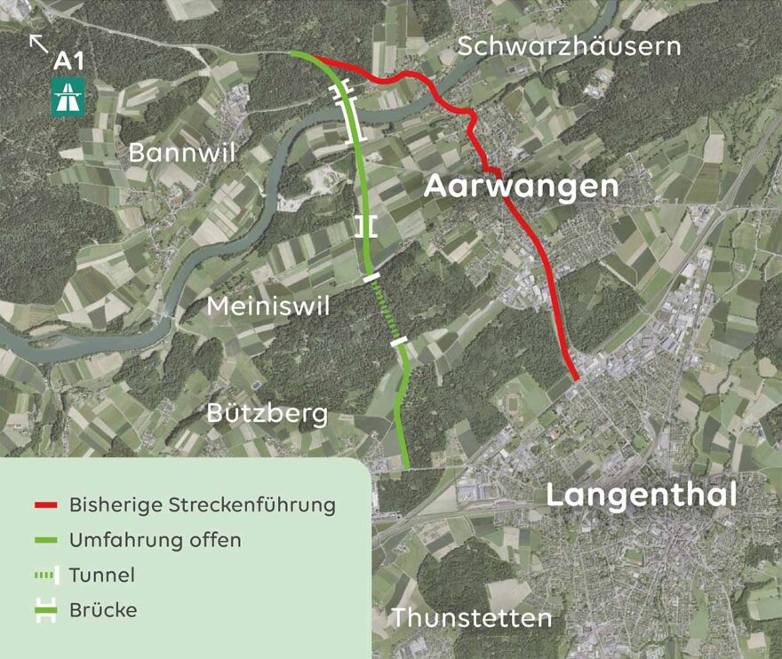 Karte Umfahrung Aarwangen